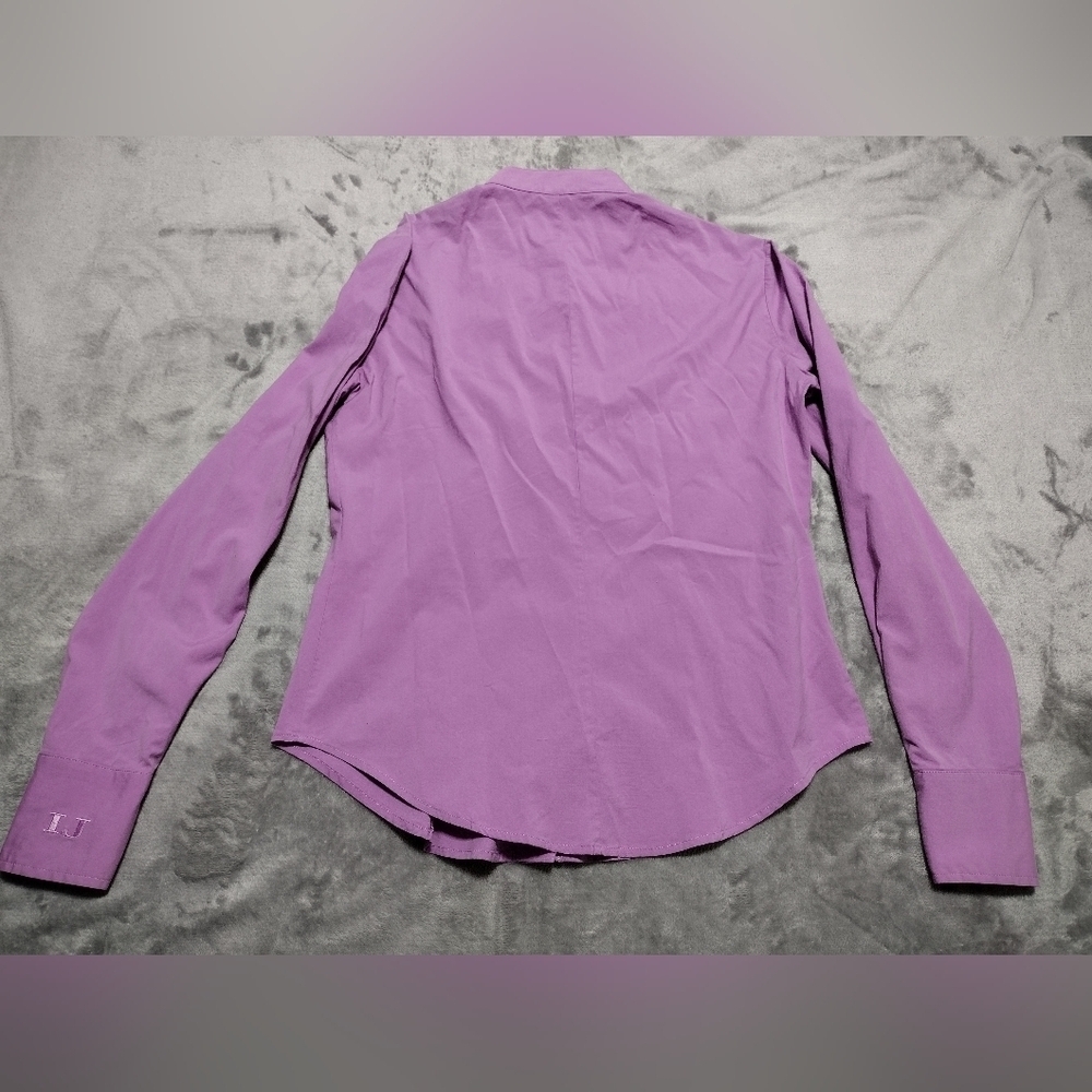 ICEBERG JEANS Women's Button Down Shirt Size 42 Purple Check Measurements - Picture 3 of 10